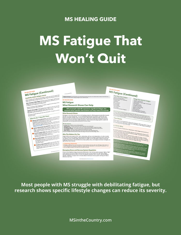 Cover of the “MS Fatigue That Won't Quit” healing guide