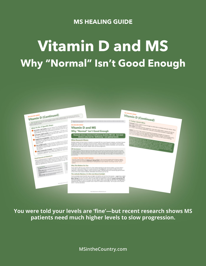 Cover of the “Vitamin D and MS” healing guide PDF