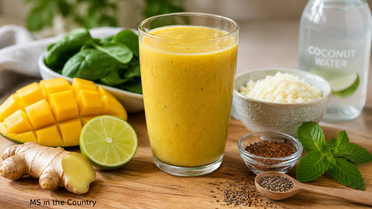 MS-Friendly Mango Smoothie — 5-Minute Anti-Inflammatory + Hidden Greens