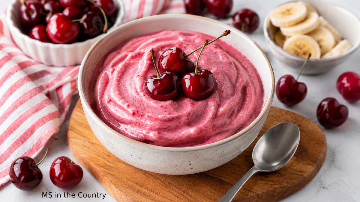 Cherry Nice Cream (A Creamy MS-Friendly Frozen Treat with Just 3 Ingredients)