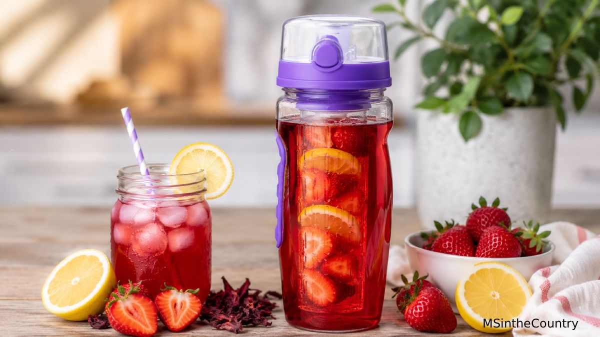 Strawberry Lemonade Herbal Cooler (A Refreshing MS-Friendly Kombucha Alternative)