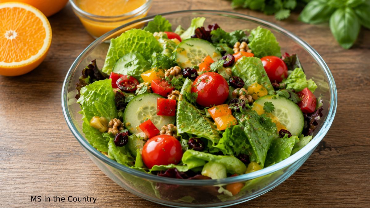 Garden Salad with Honey Orange Dressing (The Best MS-Friendly Summer Salad)