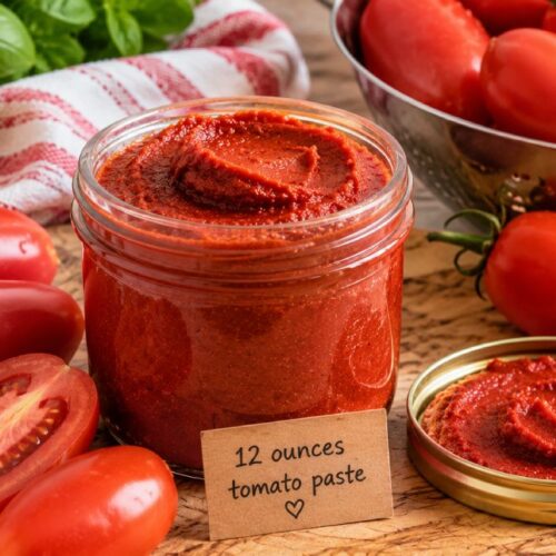 Homemade Tomato Paste Recipe made with fresh Roma tomatoes
